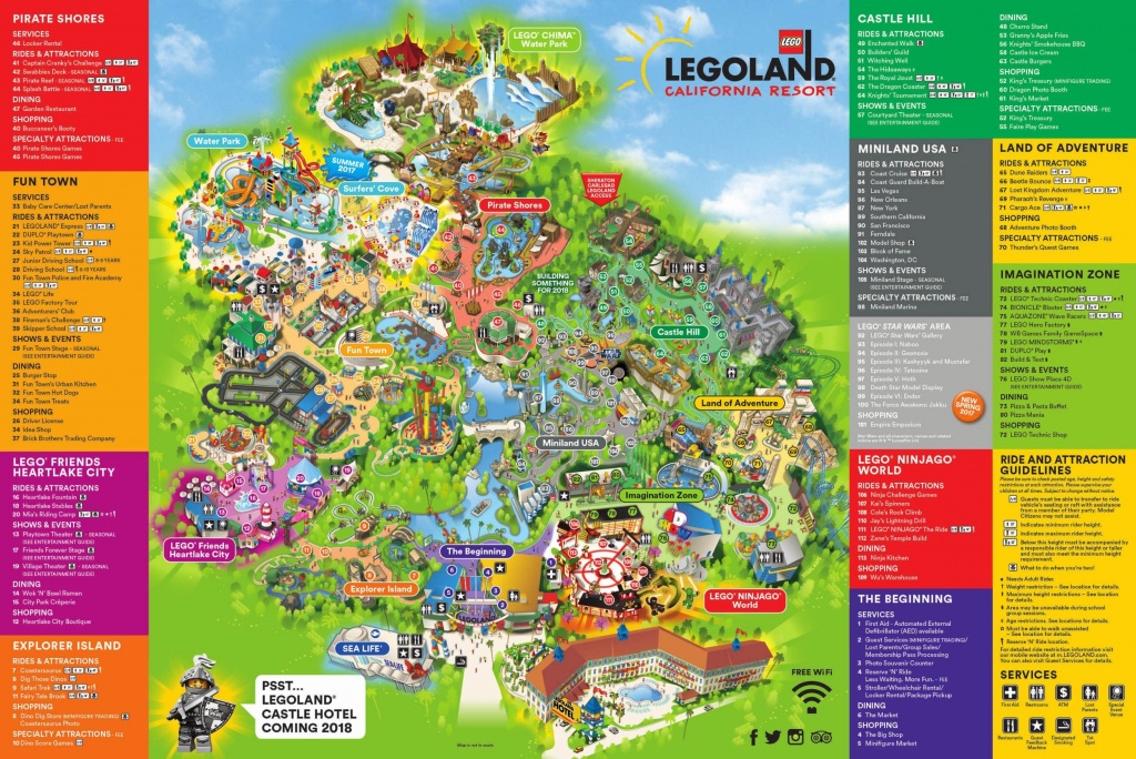 Theme Park Brochures Six Flags Great America In California S Map At - California&amp;#039;s Great America Map 2018