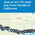 These Are The Coolest Places To Stop On An I 10 Road Trip, From   California To Florida Road Trip Map