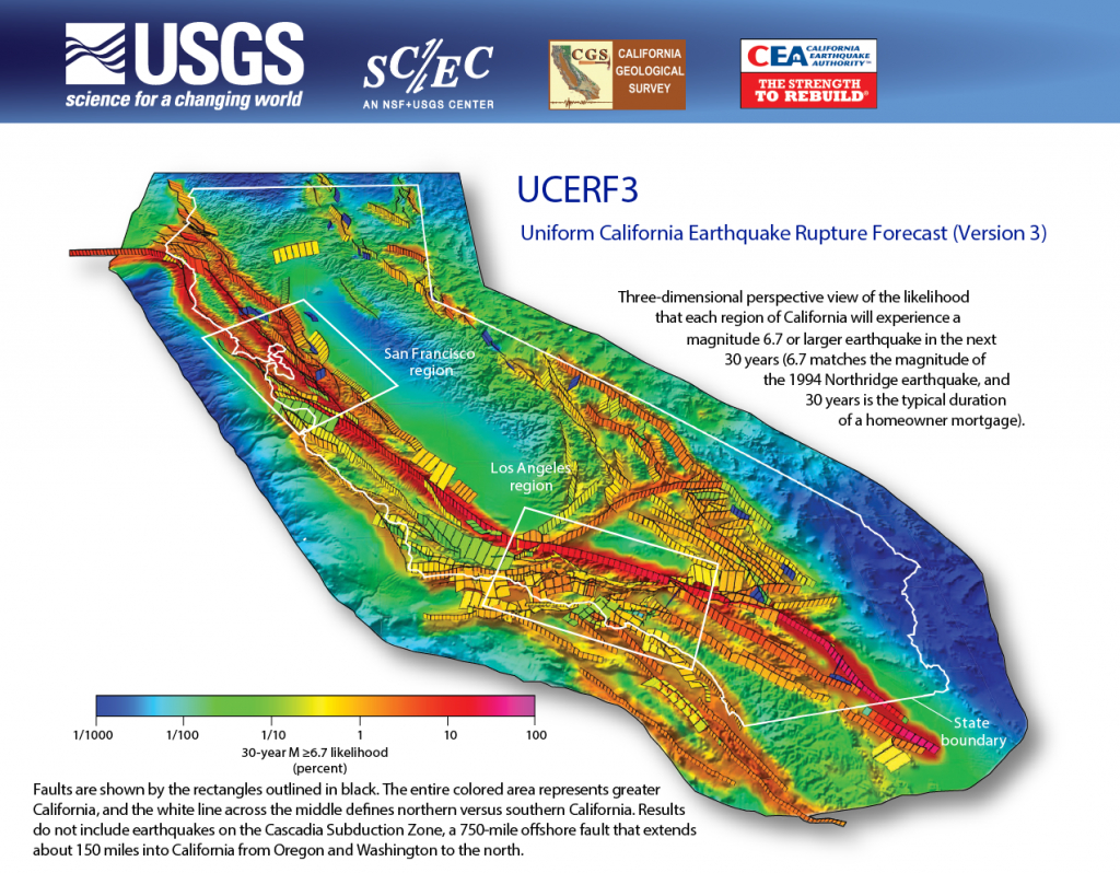 Third Uniform California Earthquake Rupture Forecast (Ucerf3 - Usgs Earthquake Map California