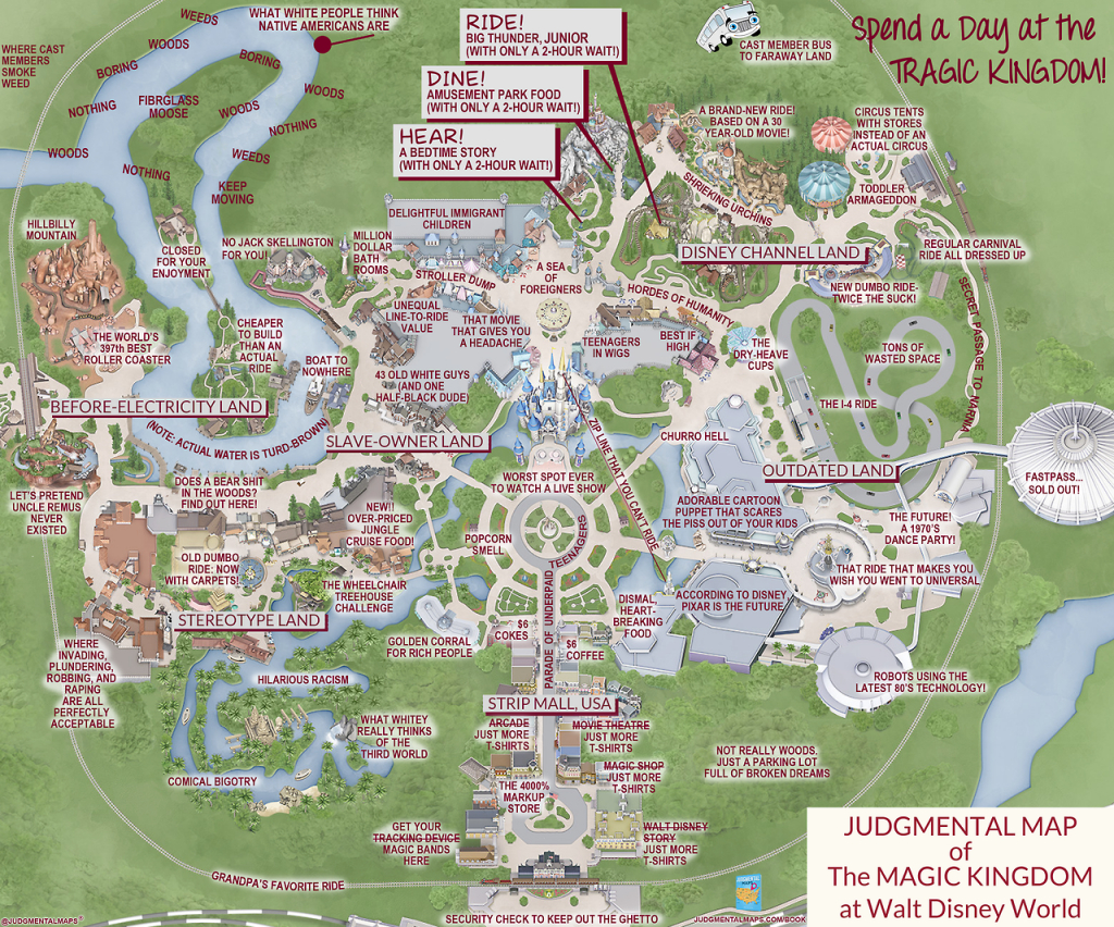This &amp;#039;judgmental Map&amp;#039; Of Magic Kingdom Is Pretty Accurate | Blogs - Magic Kingdom Florida Map