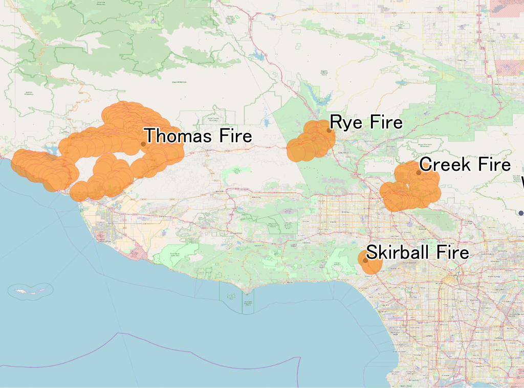 Thomas Fire - Wikipedia - Oregon California Fire Map