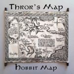 Thror's Map The Hobbit Map Thrain Elrond Map Thorin's Map The Lonely  Mountain Map Smaug Map Map Of Erebor On Handmade Scroll   Thror's Map Printable