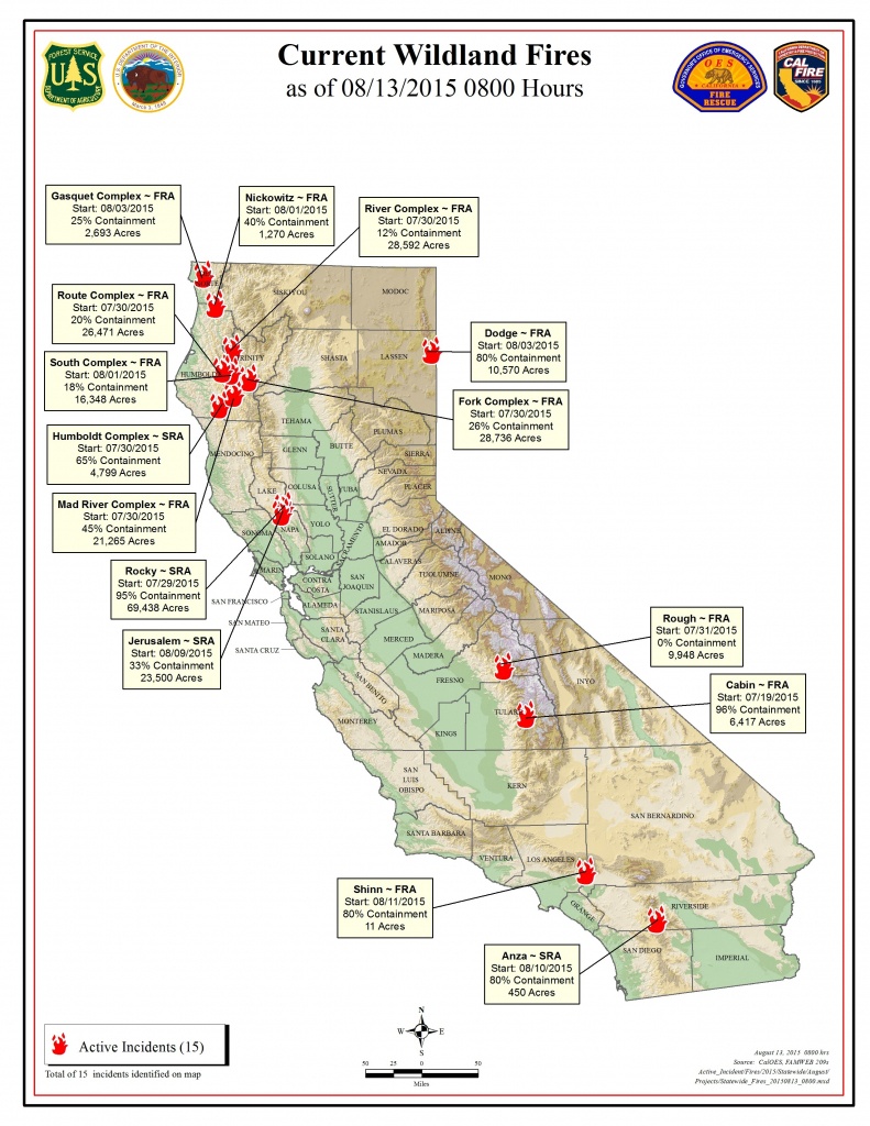 Thursday, August 13 Fire Map - Kibs/kbov Radio - Active Fire Map For California