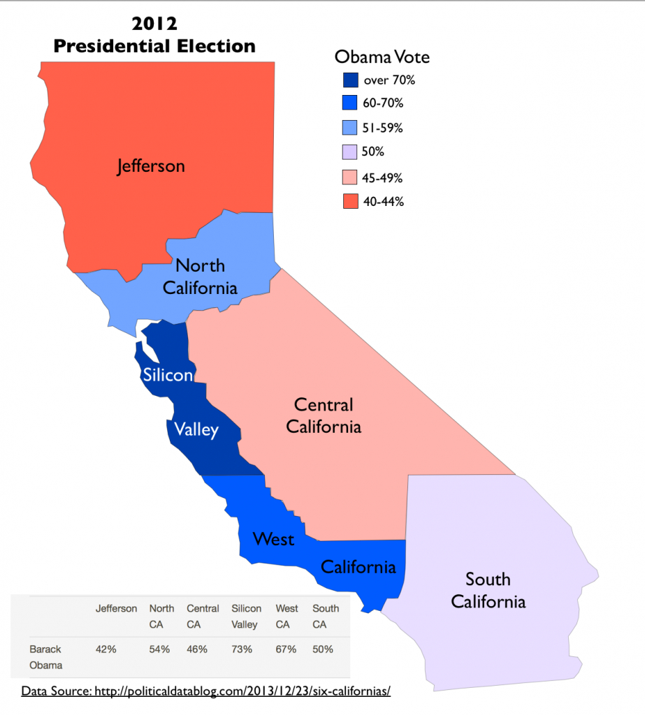 Tim Draper&amp;#039;s Proposed “Six Californias” - Divide California Map