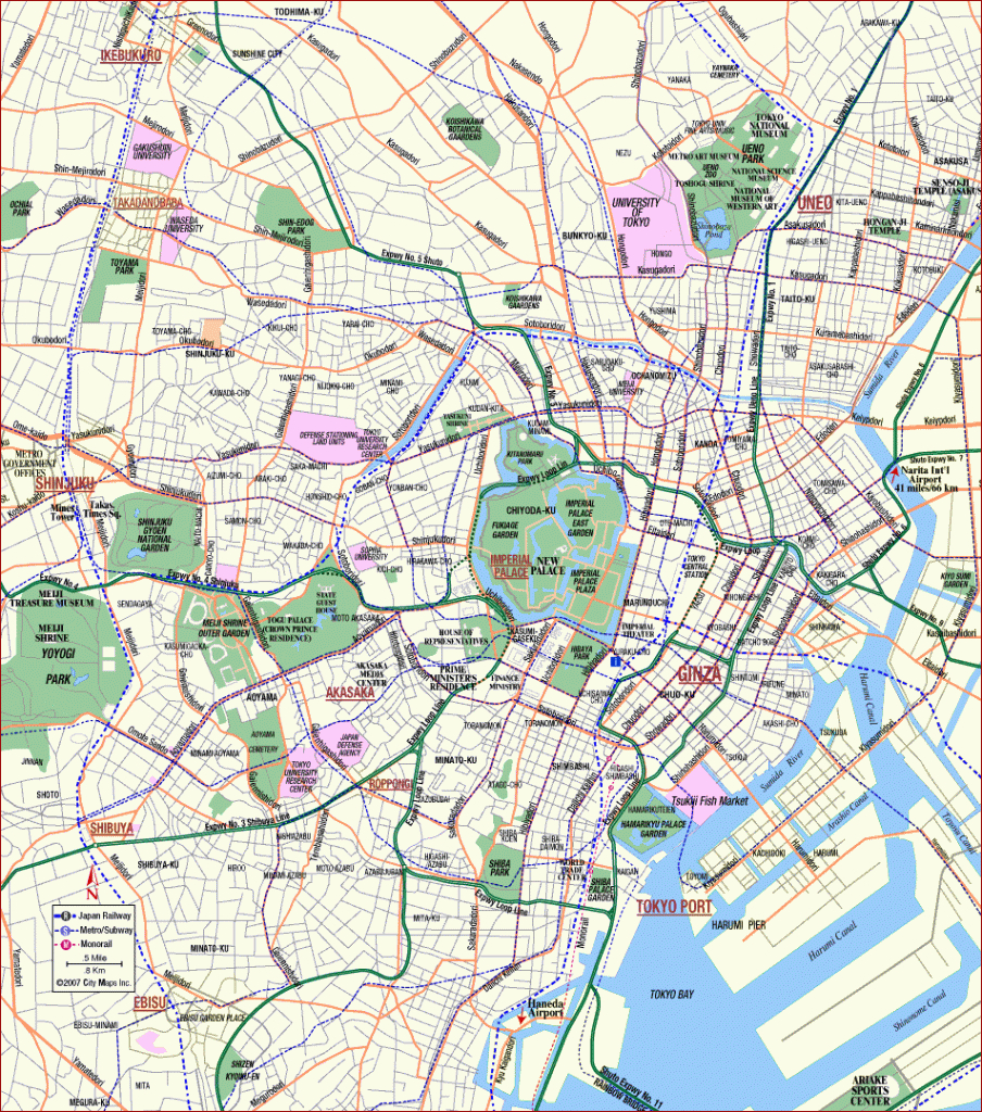 Tokyo Map - Detailed City And Metro Maps Of Tokyo For Download - Printable Map Of Tokyo