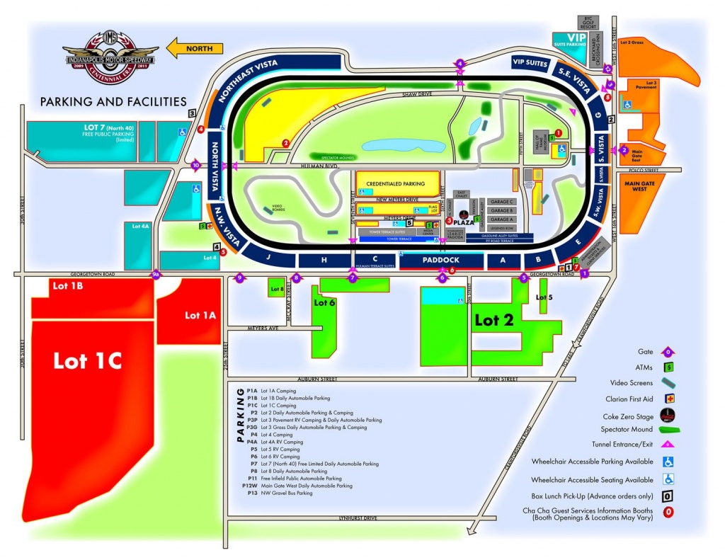 Track Map:- Indianapolis Motor Speedway | Everything~Indiana - Texas Motor Speedway Parking Map