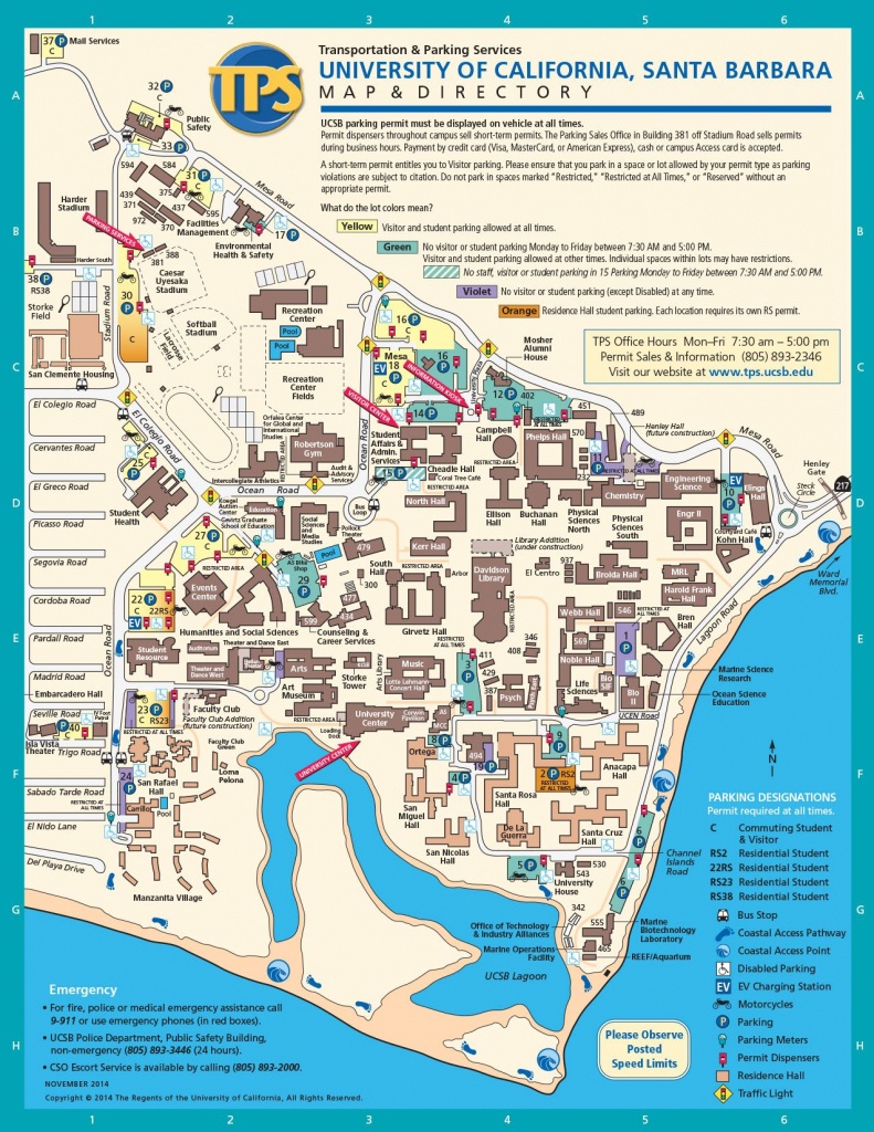Ucsb Campus Map | Santa Barbara Trip In 2019 | Campus Map, Santa - Printable Uw Madison Campus Map