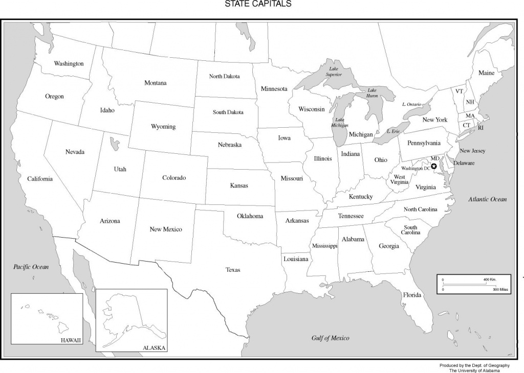 United States Labeled Map - Us Map With States Labeled Printable