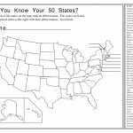 United States Map Activity Worksheet | Social Studies | Map Quiz, Us   50 States And Capitals Map Quiz Printable