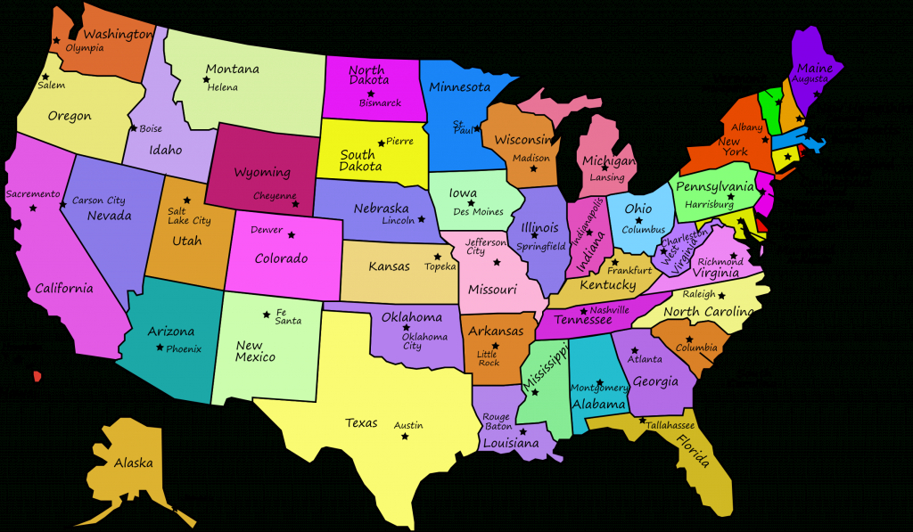 Printable Map Of Usa Abbreviations