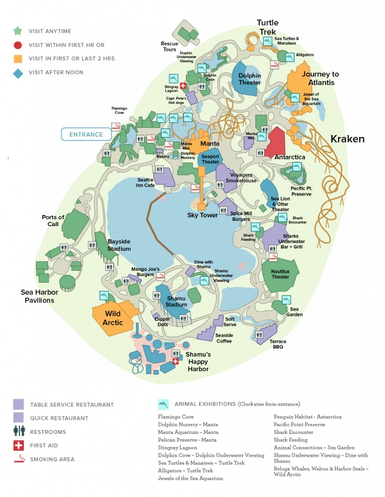 Universal &amp;amp; Seaworld Orlando Touring Plans - Seaworld Orlando Printable Map