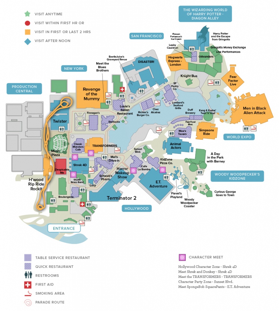 Universal Studios Florida Map 2017 - Printable Maps