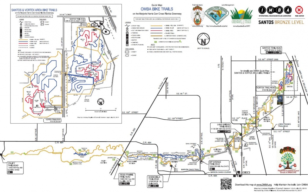 Updated Santos Trail Map | Greenway Bicycles - Florida Bike Trails Map ...