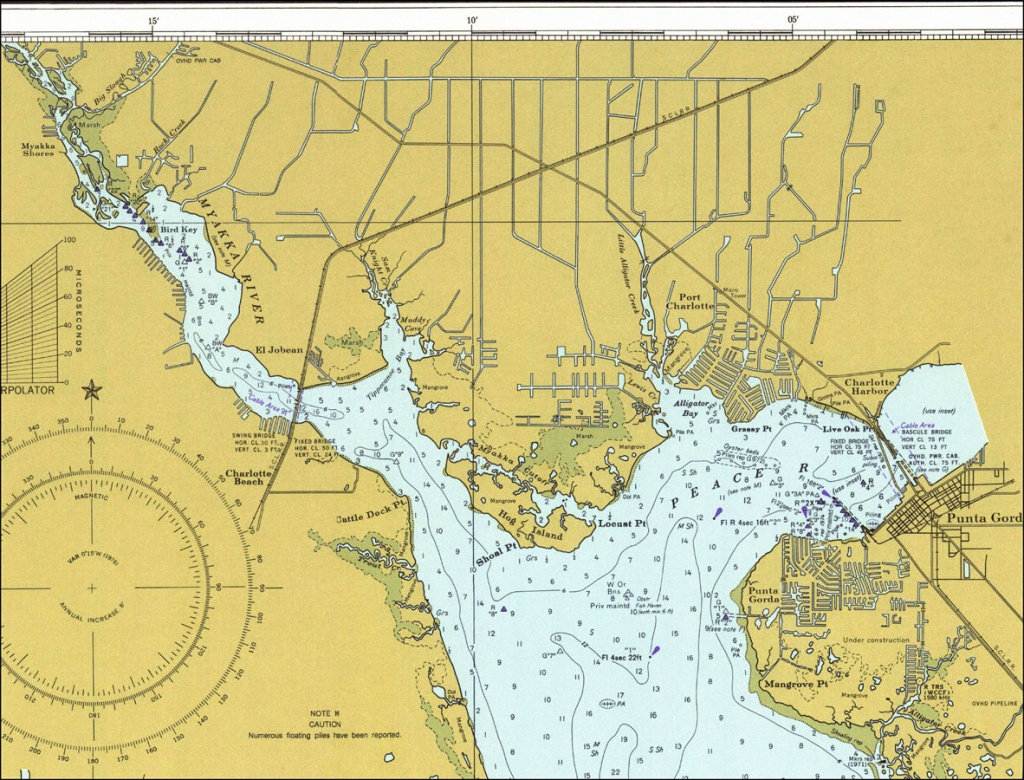 Upper Charlotte Harbor, 1977 - Charlotte Harbor Florida Map