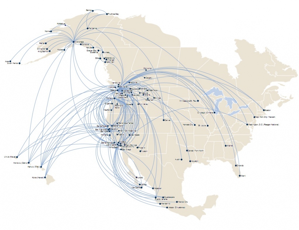Us Airways Destinations Map Alaska Airlines Jumps To Fort Lauderdale - Alaska Airlines Printable Route Map
