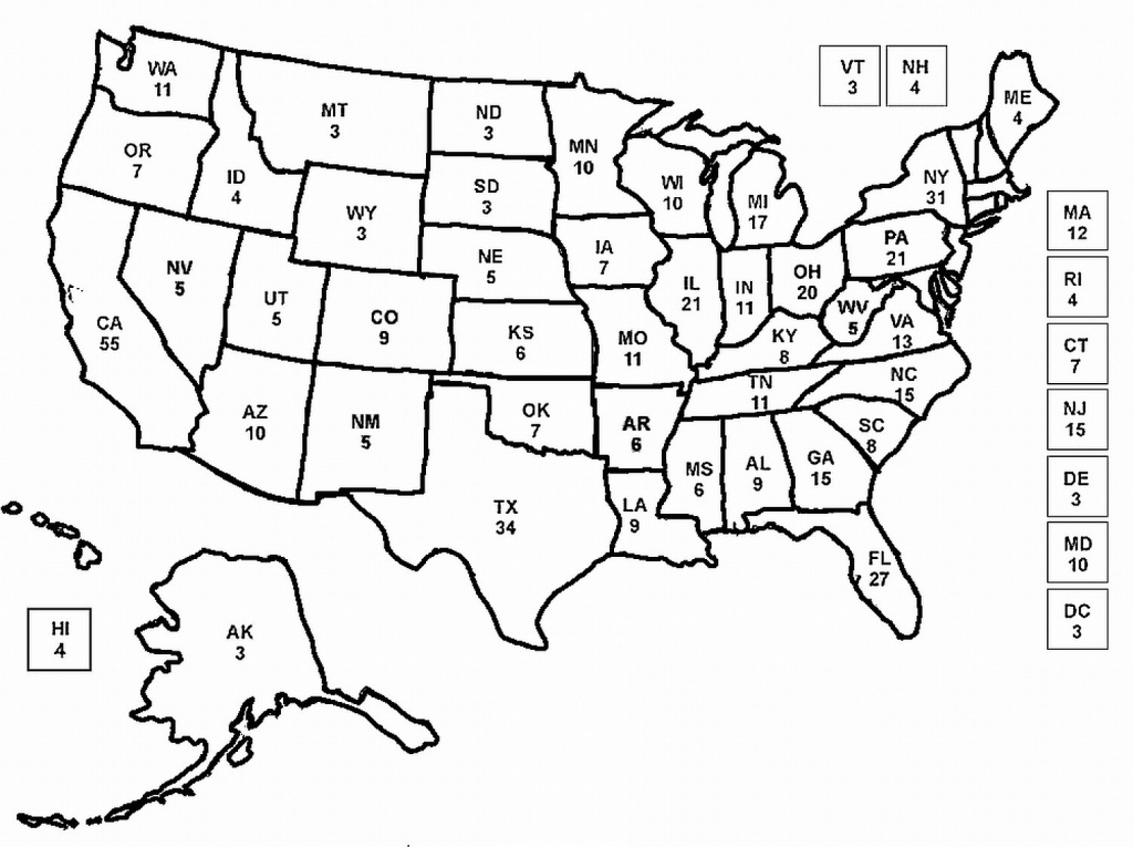 Us Electoral Map Blank Large Cdoovision Com Best Maps With Road - 2016 Printable Electoral Map