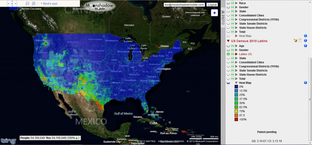 Us Latino Population Heat Map - Texas Population Heat Map