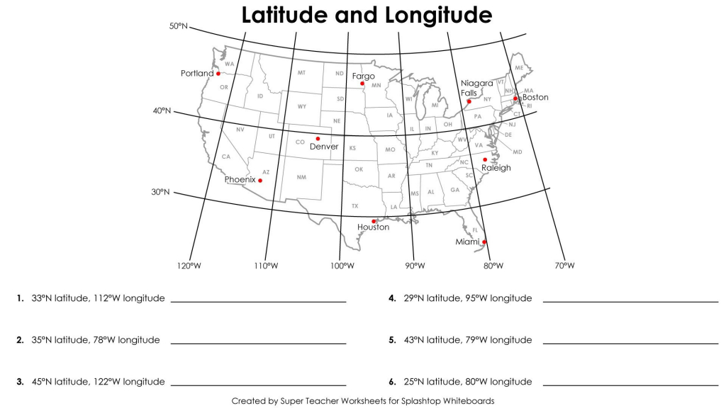 Us Maps Longitude Latitude Usa Lat Long Map Inspirational World Map - Us Map With Latitude And Longitude Printable