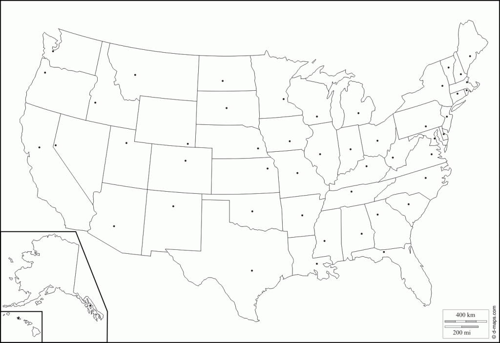 Us Maps State Capitals And Travel Information | Download Free Us - Blank States And Capitals Map Printable