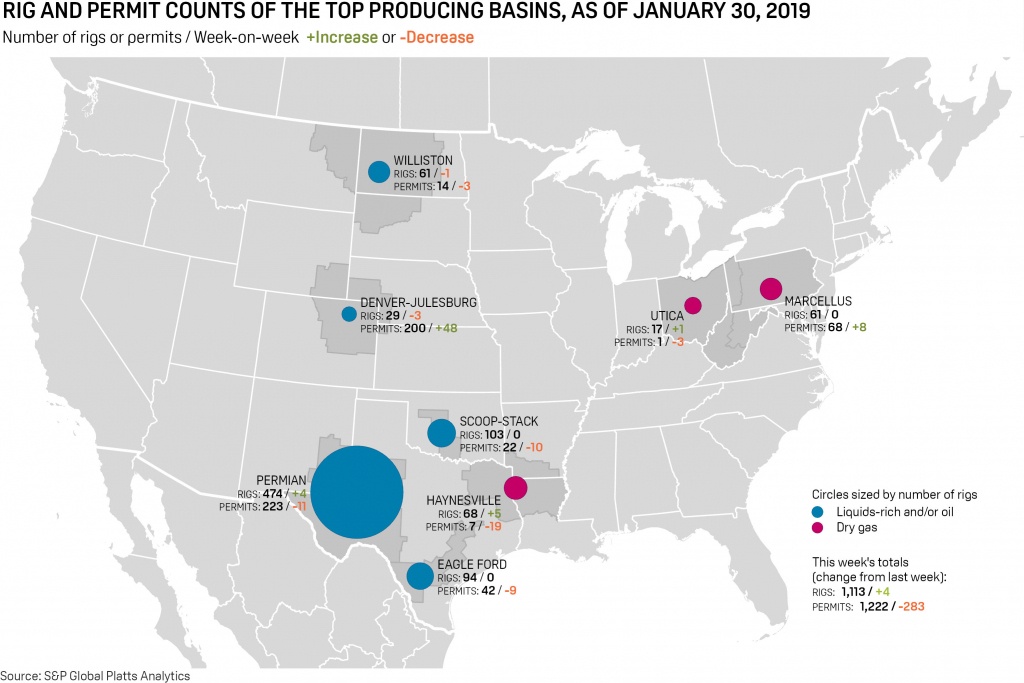 Us Rig Count Risesfour To 1,113, Snapping 10-Week Decline | S&amp;amp;p - Texas Rig Count Map