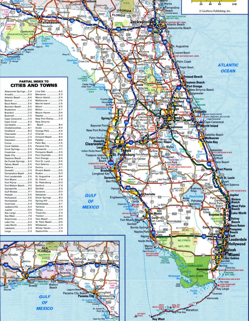 Us West Coast Counties Map Florida Road Map New Detailed Map Florida - Florida Road Map 2018