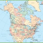 Usa And Canada Map   Printable Map Of Canada With Cities