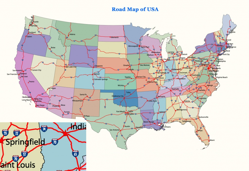 Usa Map Roads And Travel Information | Download Free Usa Map Roads - Free Printable Road Maps Of The United States