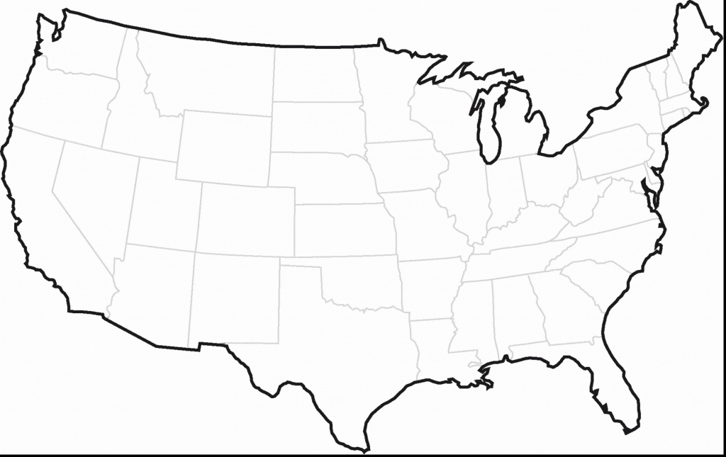 Usa Maps Black And White | Sitedesignco - Blank Printable Usa Map