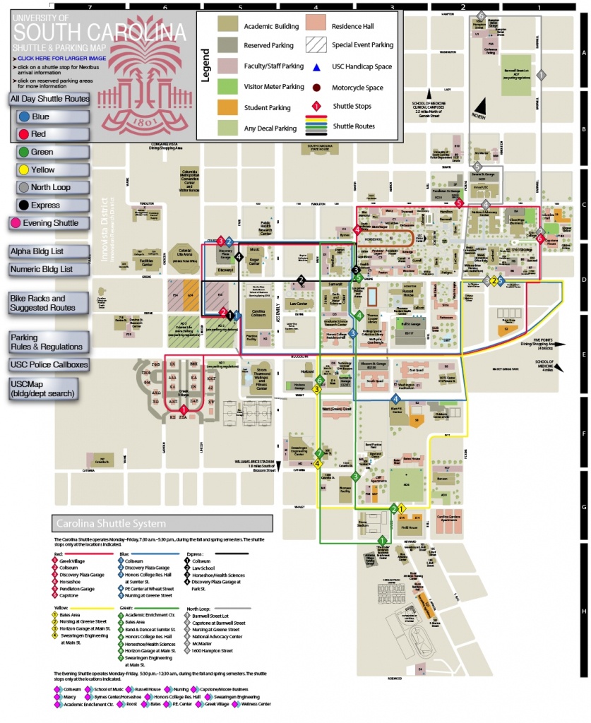 Usc Columbia Campus Map | Compressportnederland - Usc Campus Map Printable