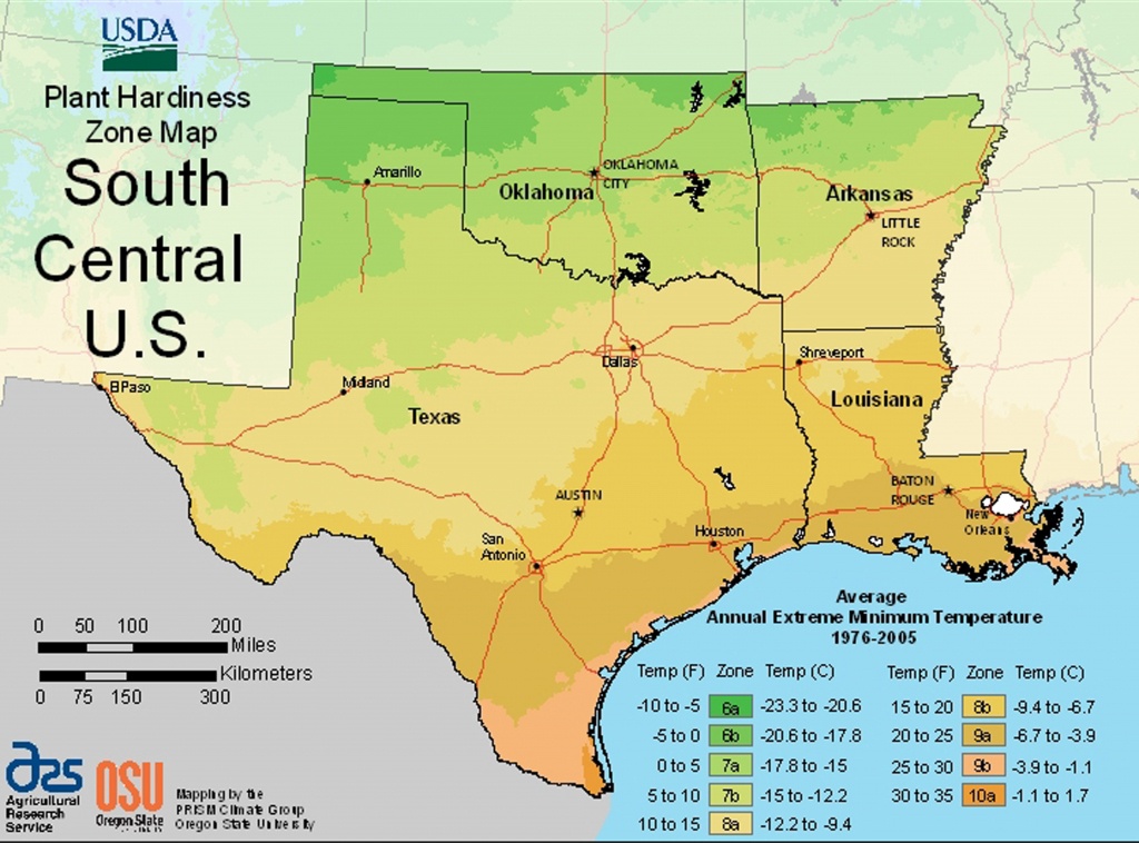 Usda Plant Hardiness Zone Mapsregion - Texas Growing Zone Map
