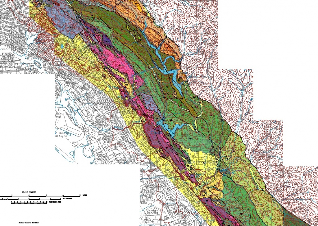 Usgs Open-File Report 95-597: Geologic Map Of The Hayward Fault Zone - Usgs Maps California