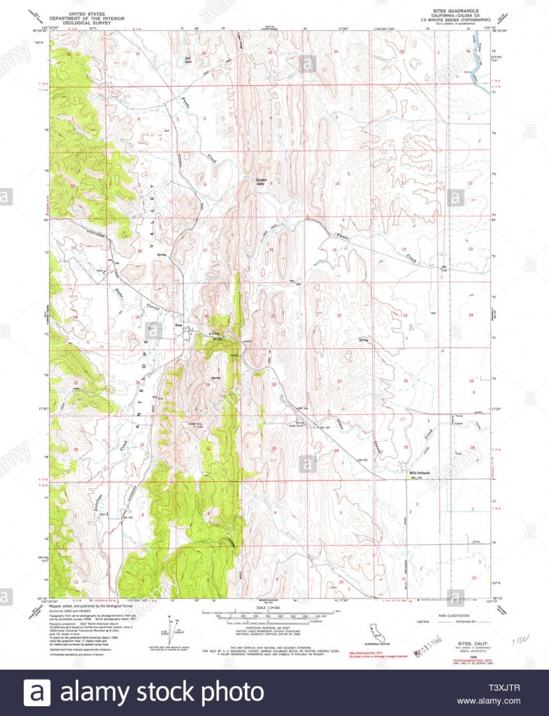 Usgs Topo Map California Ca Sites 300516 1958 24000 Restoration - Usgs Topo Maps California