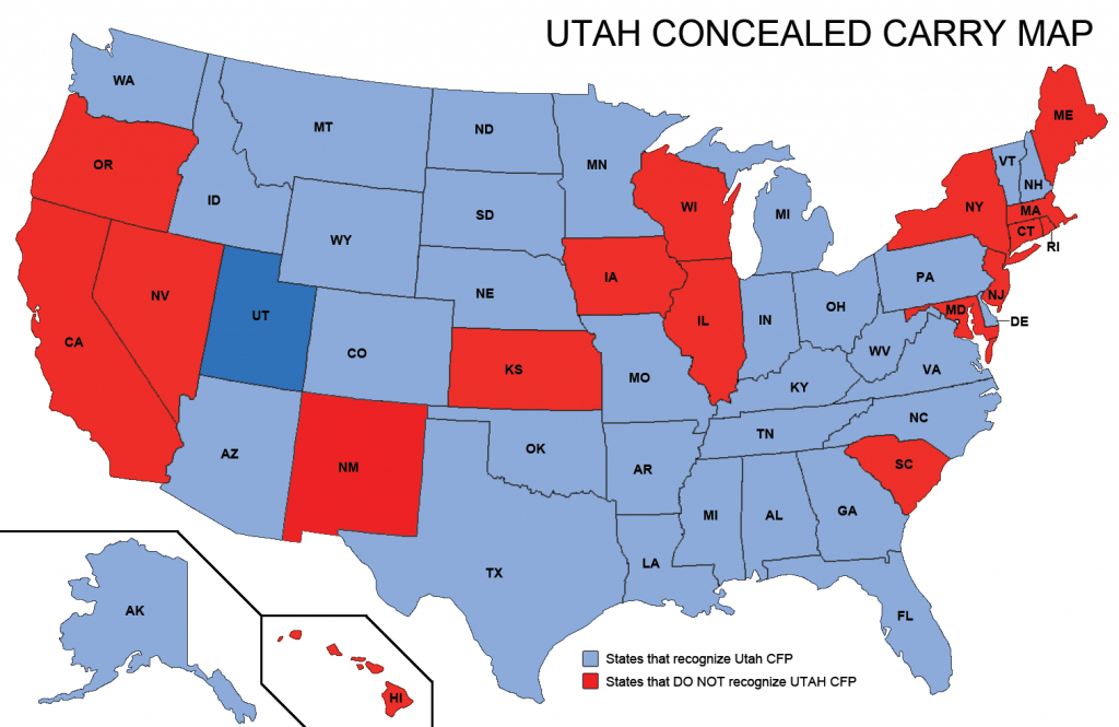 Utah Concealed Weapons Permit Reciprocity Map | Misc | Concealed - Florida Concealed Carry Reciprocity Map