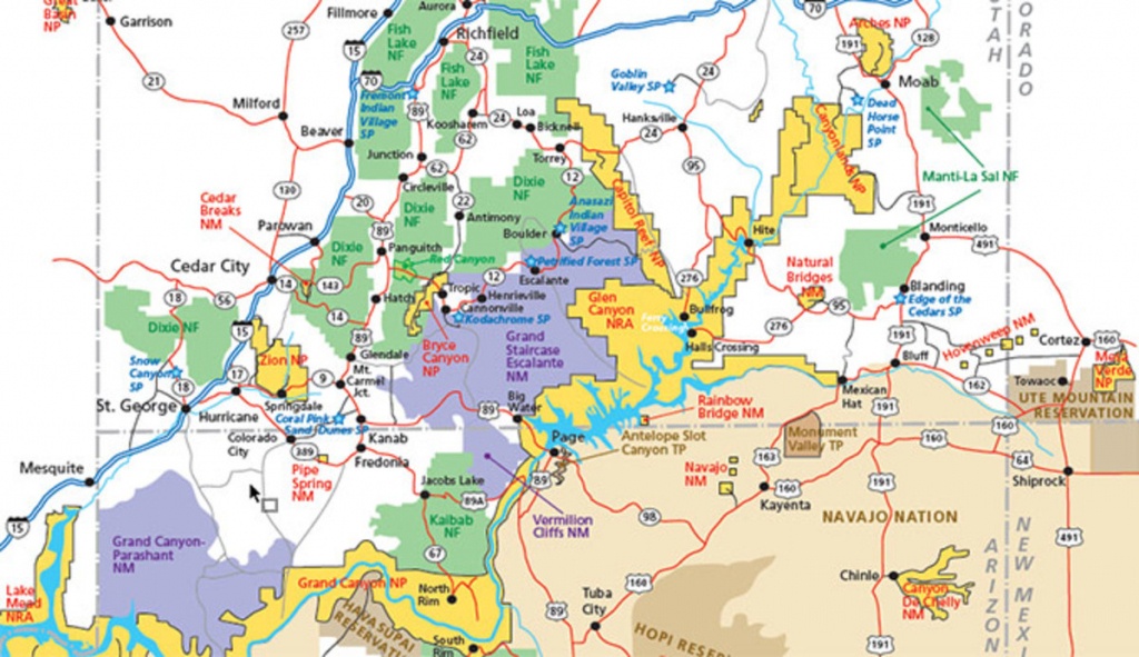 Utah Parks Area Map Pdf - My Utah Parks - Utah Road Map Printable