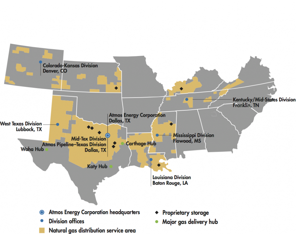 Utility Operations | Atmos Energy - Texas Utility Map
