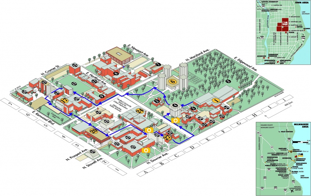 Uwm Campus Map | University Of Wisconsin Milwaukee Online Visitor&amp;#039;s - Printable Uw Madison Campus Map