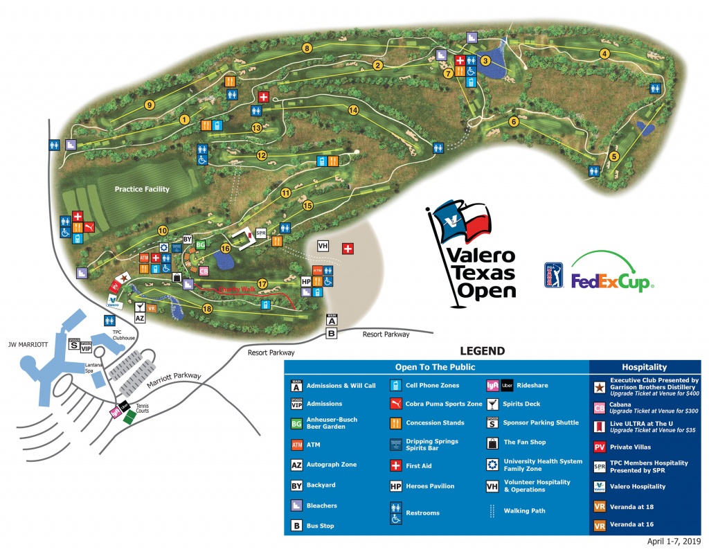 Valero Texas Open - Tournament Course Map - Texas Golf Courses Map