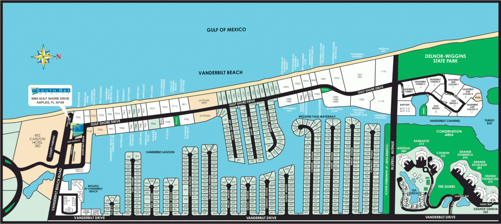 Vanderbilt Beach Interactive Map Of Buildings | South Bay Realty - Vanderbilt Beach Florida Map