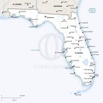 Vector Map Of Florida Political | One Stop Map   Coral Beach Florida Map