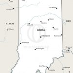 Vector Map Of Indiana Political | One Stop Map   Printable Map Of Indiana