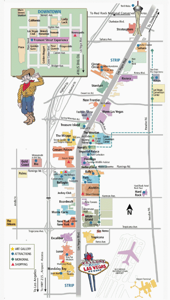 Vegas Strip And Downtown Map - Las Vegas Blvd Las Vegas Nevada - Printable Las Vegas Strip Map 2016