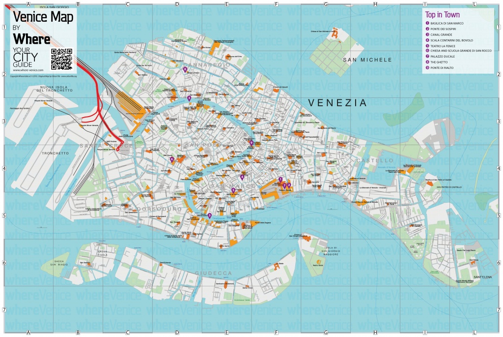 Venice City Map - Free Download In Printable Version | Where Venice - Street Map Of Venice Italy Printable
