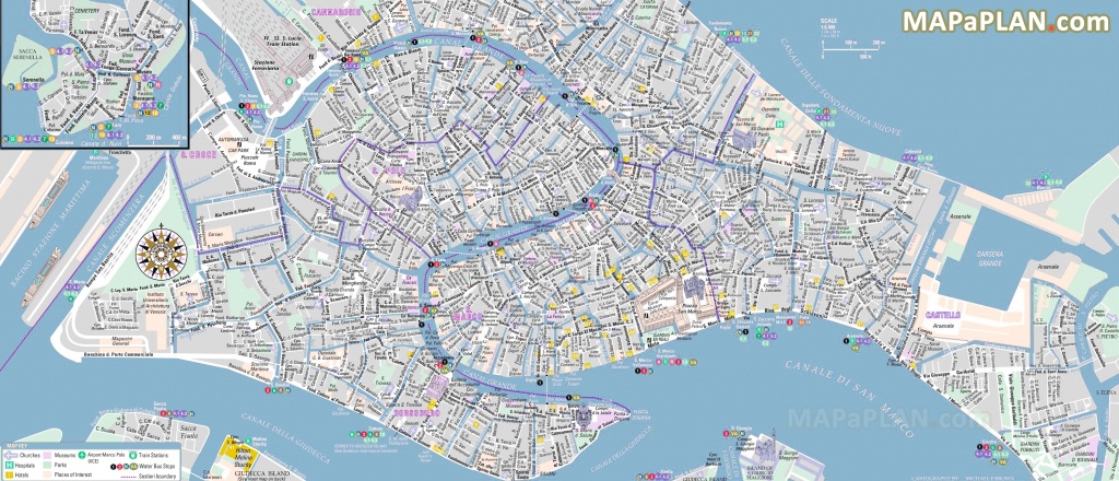 Venice Maps - Top Tourist Attractions - Free, Printable City Street Map - Printable Map Of Venice