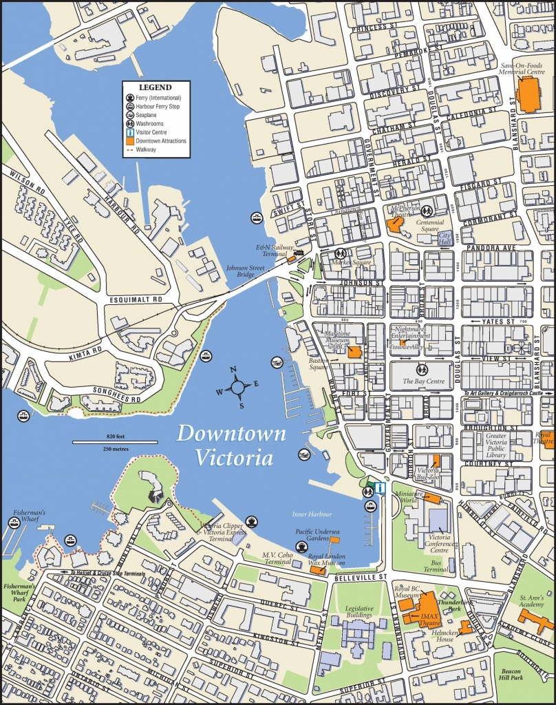 Victoria Downtown Map - Printable Map Of Victoria