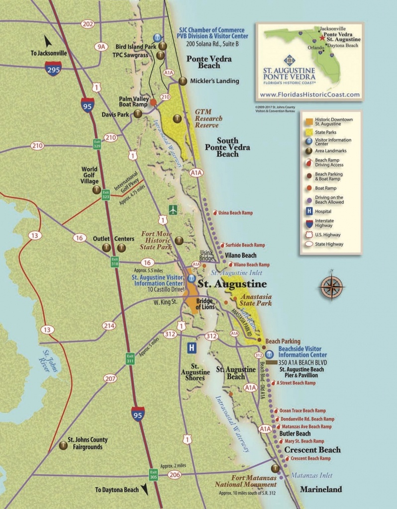 View St. Augustine Maps To Familiarize Yourself With St. Augustine - Map Of St Johns County Florida