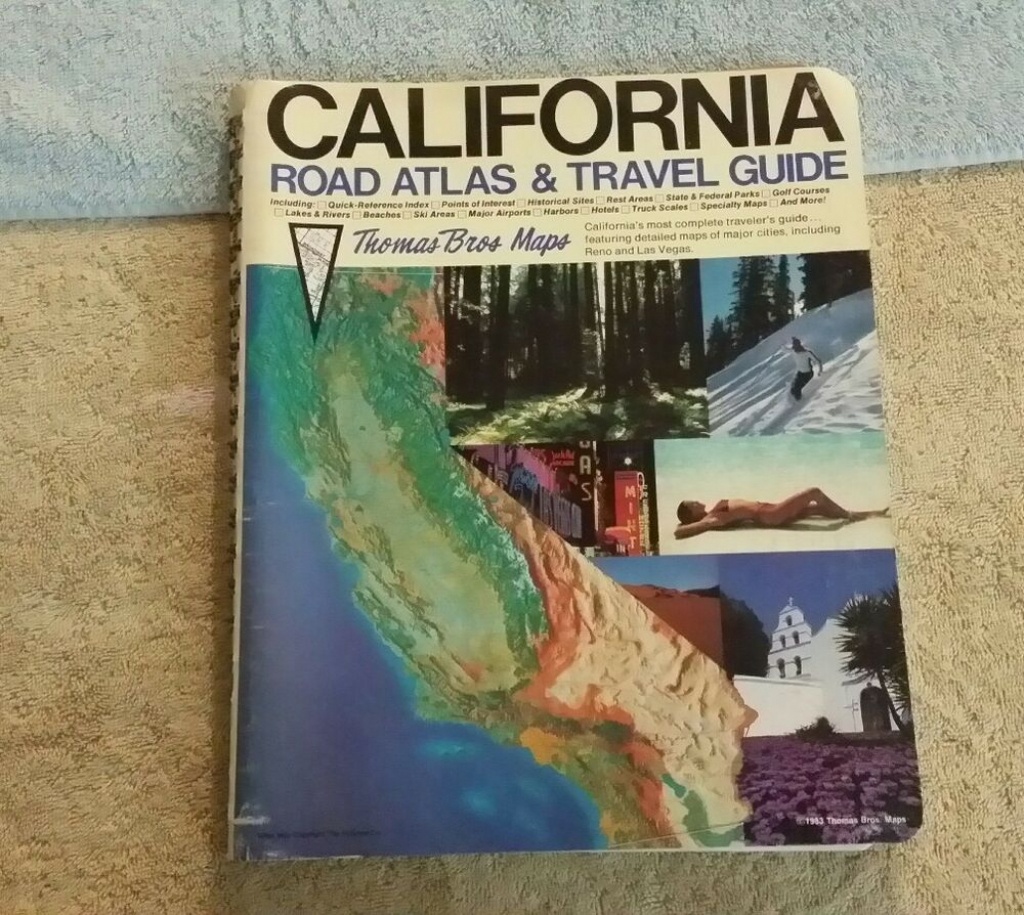 Vintage 1983 California Thomas Bros Guide Road Atlas And Travel Guide Map  Book | Ebay - California Road Map Book