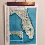 Vintage Maps Of Florida And Connecticut Original Antique Atlas | Etsy   Antique Florida Maps For Sale