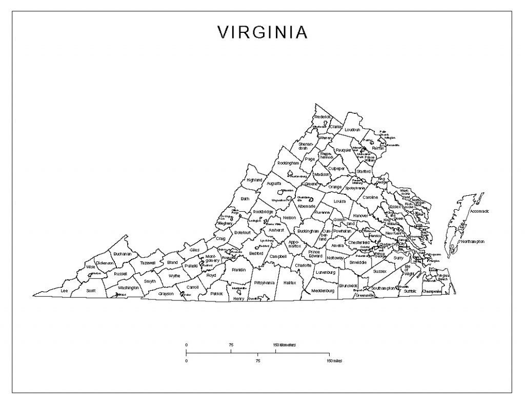 Virginia Labeled Map - Virginia County Map Printable | Printable - Printable Map Of Virginia