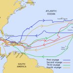 Voyages Of Christopher Columbus   Wikipedia   Printable Map Of Christopher Columbus Voyages