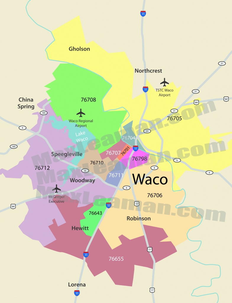 Waco Texas Map | Sitedesignco - Map Of Waco Texas And Surrounding Area
